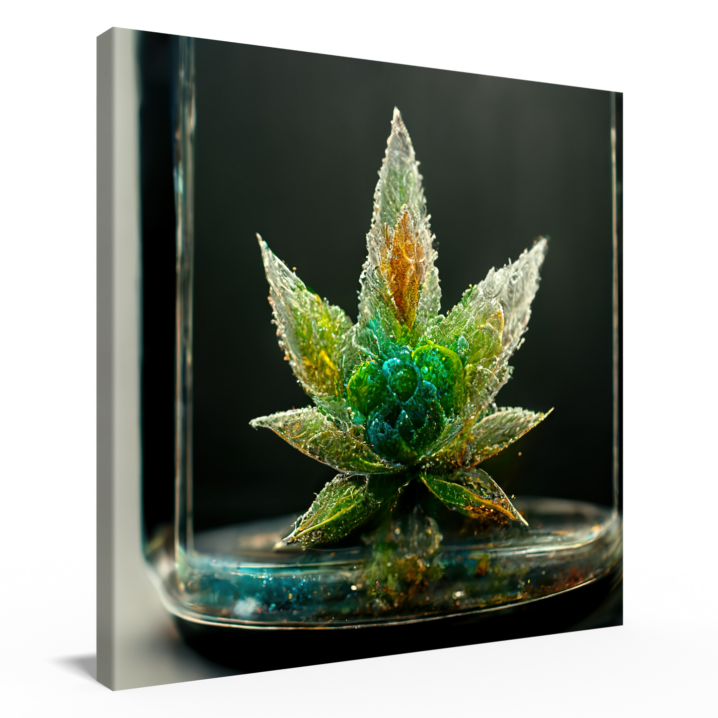 Weed Leaf - Canvas 60x60 cm