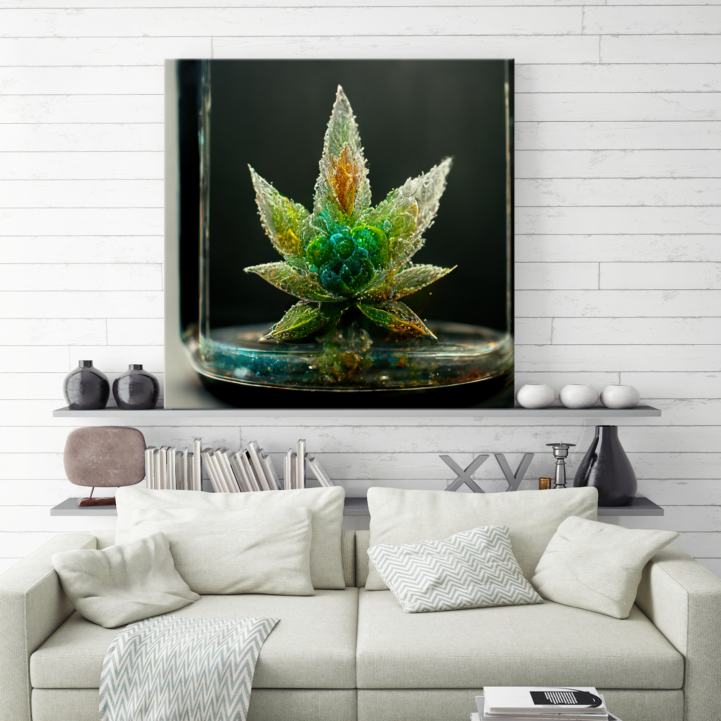 Weed Leaf - Canvas 60x60 cm