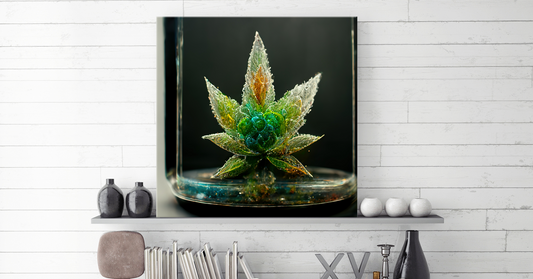 Weed Leaf - Canvas 60x60 cm